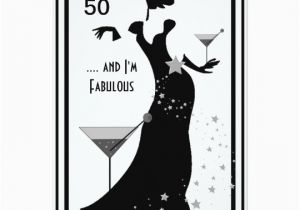 Black and White 50th Birthday Decorations 50th Birthday Party Diva Art Deco Black White Card