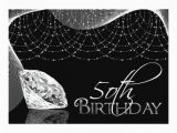 Black and White 50th Birthday Decorations Black White Diamond 50th Birthday Invitations Zazzle