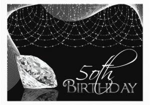 Black and White 50th Birthday Decorations Black White Diamond 50th Birthday Invitations Zazzle