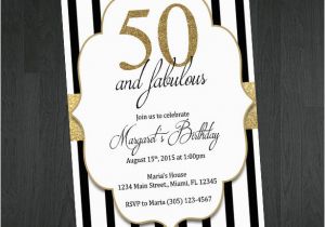 Black and White 50th Birthday Invitations 45 50th Birthday Invitation Templates Free Sample