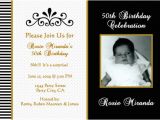 Black and White 50th Birthday Invitations Black and White Birthday Invitations Drevio Invitations