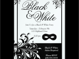 Black and White 50th Birthday Invitations Black and White Party Invitations Oxsvitation Com