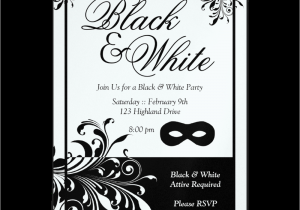 Black and White 50th Birthday Invitations Black and White Party Invitations Oxsvitation Com