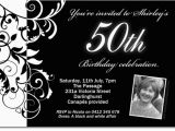 Black and White 50th Birthday Invitations Free Black and White Birthday Invitations Design Free