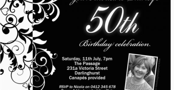 Black and White 50th Birthday Invitations Free Black and White Birthday Invitations Design Free