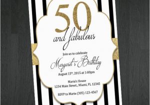 Black and White 50th Birthday Party Invitations 45 50th Birthday Invitation Templates Free Sample