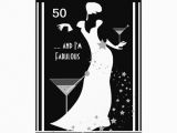 Black and White 50th Birthday Party Invitations 50th Birthday Party Diva Art Deco Black White Invitations