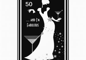 Black and White 50th Birthday Party Invitations 50th Birthday Party Diva Art Deco Black White Invitations