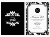 Black and White 50th Birthday Party Invitations Birthday Party Invitation Template Black and White Free