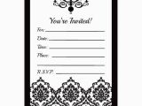 Black and White 50th Birthday Party Invitations Black and White Birthday Invitation Template Free