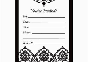 Black and White 50th Birthday Party Invitations Black and White Birthday Invitation Template Free