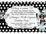 Black and White 50th Birthday Party Invitations Black and White Birthday Invitations Ideas Bagvania Free