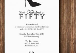 Black and White 50th Birthday Party Invitations Diy Printable Pdf and Jpeg Classic Invites Stiletto