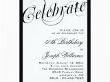 Black and White 50th Birthday Party Invitations Elegant Black White 50th Birthday Invitations Zazzle
