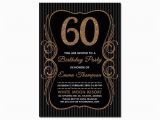 Black and White 60th Birthday Invitations 60th Birthday Invitations Black Gold Glitter 60 Bday