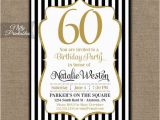 Black and White 60th Birthday Invitations 60th Birthday Invitations Black Gold Glitter 60 Bday