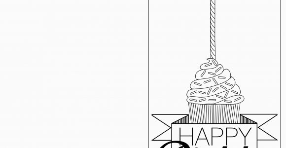 Black and White Birthday Cards Printable 6 Best Images Of Printable Folding Birthday Cards