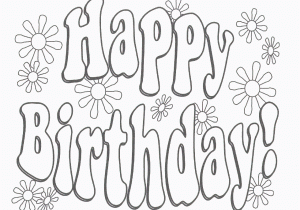 Black and White Birthday Cards Printable Happy Birthday Coloring Pages for Kids Only Coloring Pages