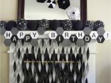 Black and White Decorations for Birthday Party Party Modern soccer 7th Birthday Party