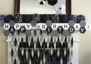 Black and White Decorations for Birthday Party Party Modern soccer 7th Birthday Party