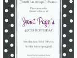 Black and White Polka Dot Birthday Invitations Black and White Polka Dot Invitations