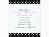 Black and White Polka Dot Birthday Invitations Black and White Polka Dot Print Party Invitation Zazzle