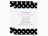 Black and White Polka Dot Birthday Invitations Black and White Polka Dot Print Party Invitation Zazzle