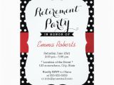 Black and White Polka Dot Birthday Invitations Classy Black White Polka Dot Retirement Party 5×7 Paper