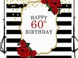 Black and White Striped Happy Birthday Banner Amazon Com Mehofoto Happy 60th Birthday Photo Studio