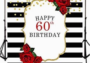 Black and White Striped Happy Birthday Banner Amazon Com Mehofoto Happy 60th Birthday Photo Studio