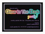 Black Light Birthday Party Invitations Glow In the Dark Blacklight Party Invitation 5 Quot X 7