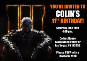 Black Ops Birthday Invitations Call Of Duty Invitations From General Prints