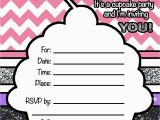 Blank Birthday Invitations to Print A Cupcake Birthday Party