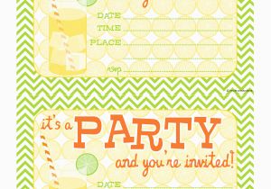 Blank Birthday Invitations to Print Bnute Productions Free Printable Citrus Splash Invitations