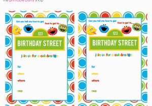 Blank Birthday Invitations to Print Free Printable Sesame Street 1st Birthday Invitations