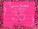 Blank Birthday Invitations to Print Items Similar to Printable Girl 39 S Blank Hot Pink Cheetah