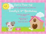 Blank Birthday Invitations to Print Printable Puppy Dog Birthday Party Invitation Plus Free Blank