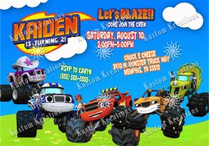 Blaze and the Monster Machines Birthday Invitations Templates Blaze and the Monster Machines Birthday Invitations