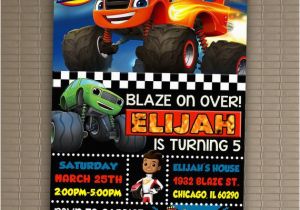 Blaze and the Monster Machines Birthday Invitations Templates Blaze and the Monster Machines Invitation You Print