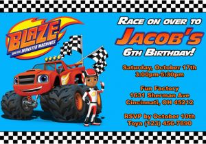 Blaze and the Monster Machines Birthday Invitations Templates Blaze and the Monster Machines Invitations General Prints