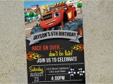 Blaze and the Monster Machines Birthday Invitations Templates Blaze Birthday Invitation Blaze Invitation Blaze Invite Free