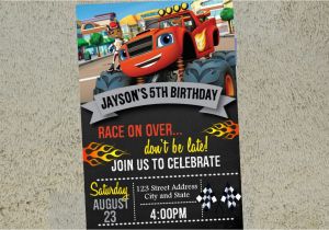 Blaze and the Monster Machines Birthday Invitations Templates Blaze Birthday Invitation Blaze Invitation Blaze Invite Free