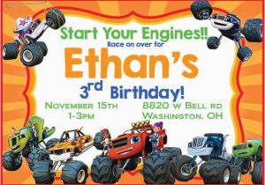 Blaze and the Monster Machines Birthday Invitations Templates Items Similar to Blaze and the Monster Machines Birthday