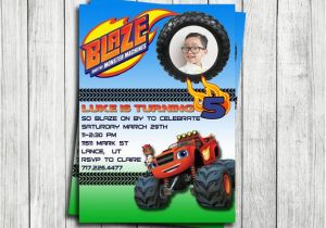 Blaze and the Monster Machines Birthday Invitations Templates Items Similar to Blaze and the Monster Machines theme