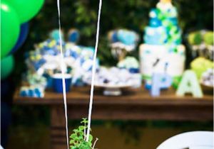 Blue and Green Birthday Party Decorations Kara 39 S Party Ideas Green and Blue Balloon Party Decor