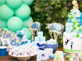 Blue and Green Birthday Party Decorations Kara 39 S Party Ideas Green and Blue Balloon themed Birthday