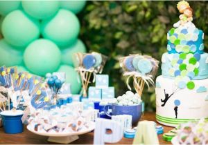 Blue and Green Birthday Party Decorations Kara 39 S Party Ideas Green and Blue Balloon themed Birthday