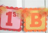 Blue and orange Happy Birthday Banner Happy 1st Birthday Banner Birthday Party Raimbow theme