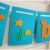 Blue and orange Happy Birthday Banner Items Similar to Happy Birthday Banner Garland orange and