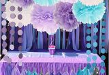 Blue and Purple Birthday Decorations Mermaid Under the Sea Decorations Purple Baby Blue Baby